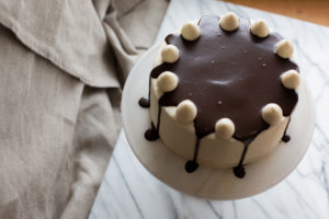 Mad Hatter's Black and White Cake