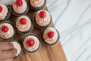 Mad Hatter's Raspberry Cupcakes