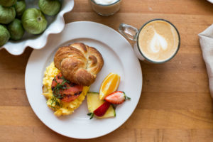 Mad Hatter's Breakfast Egg Croissant Sandwich