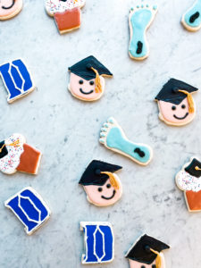 graduation short dough cookies