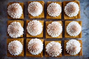 The Mad Hatter's Pumpkin Cheesecake Bars.